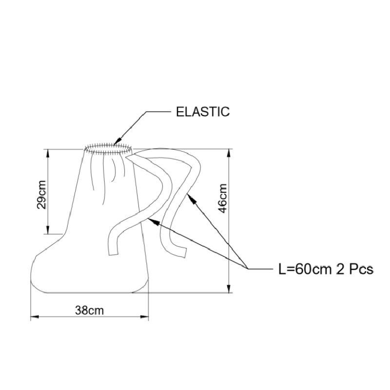 Бахіли медичні високі, спанбонд - 30 г/м2, одноразові, стерильні NUREL®